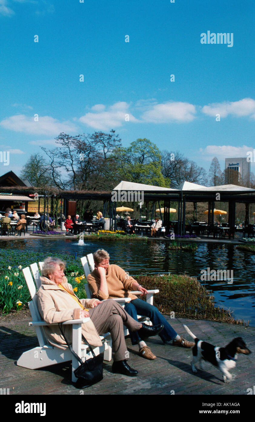 Cafe / Park "Planten un Blomen" / Cafeteria Stockfoto