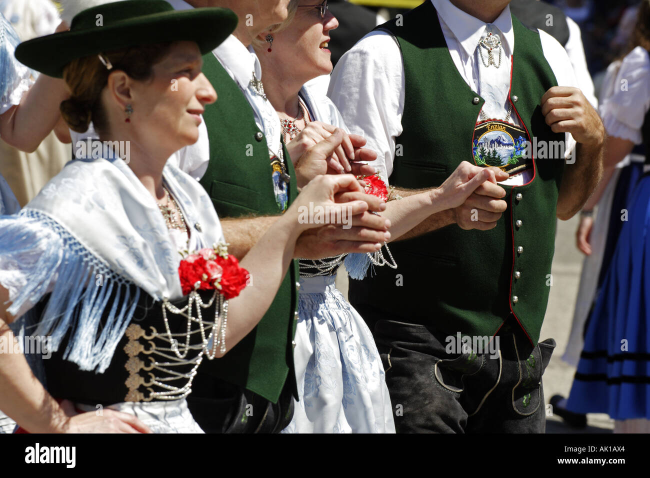 Bayerischen Volkstänzer, Leavenworth Washington USA Stockfoto