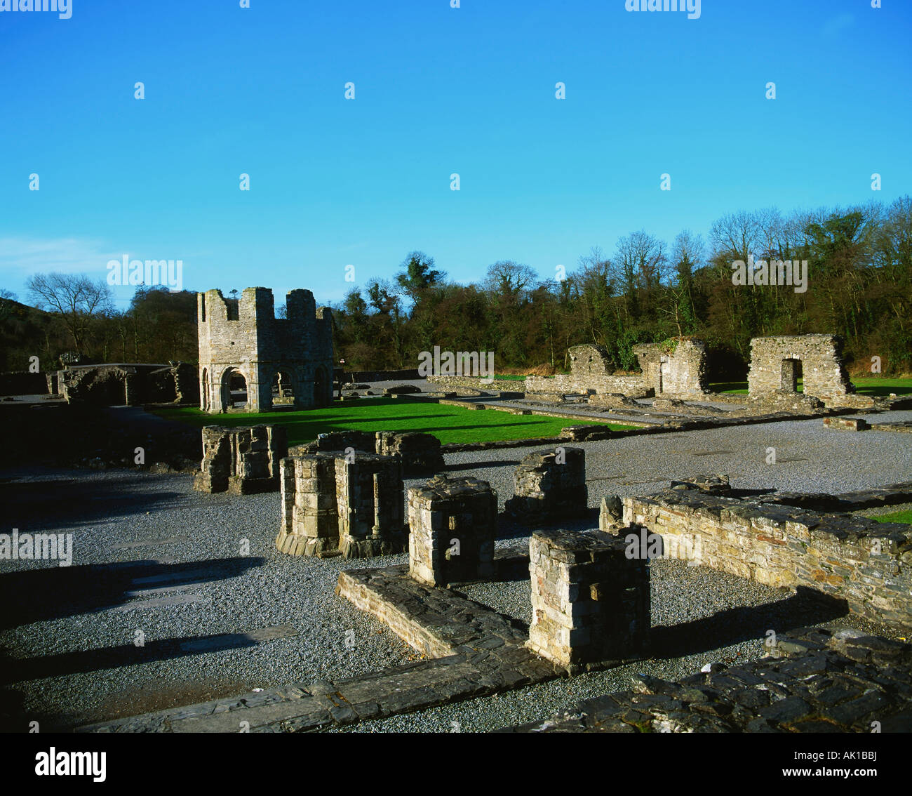 Mellifont Abbey, County Meath, Irland, Lavabo und Kapitelsaal Stockfoto