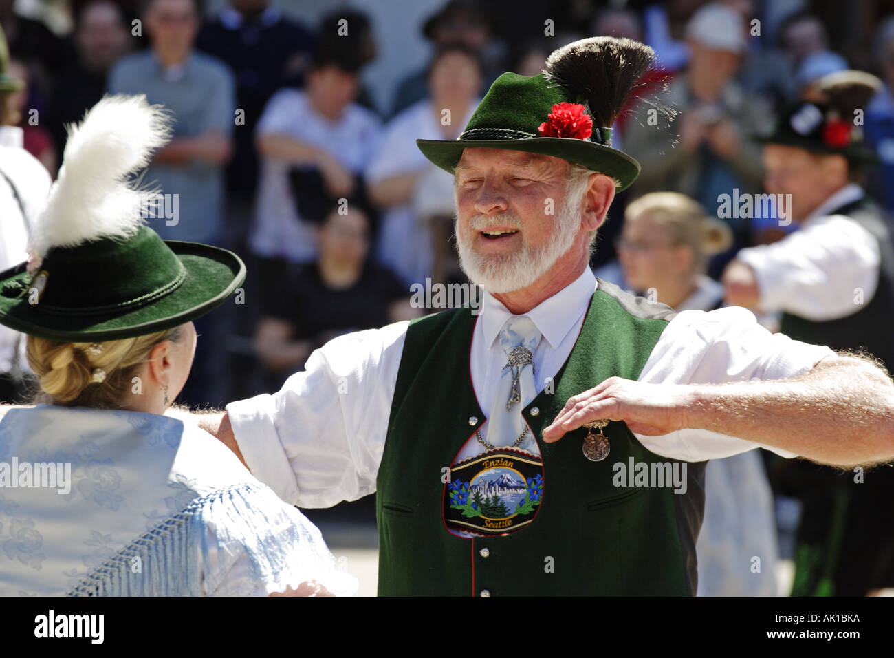 Bayerischen Volkstänzer, Leavenworth Washington USA Stockfoto