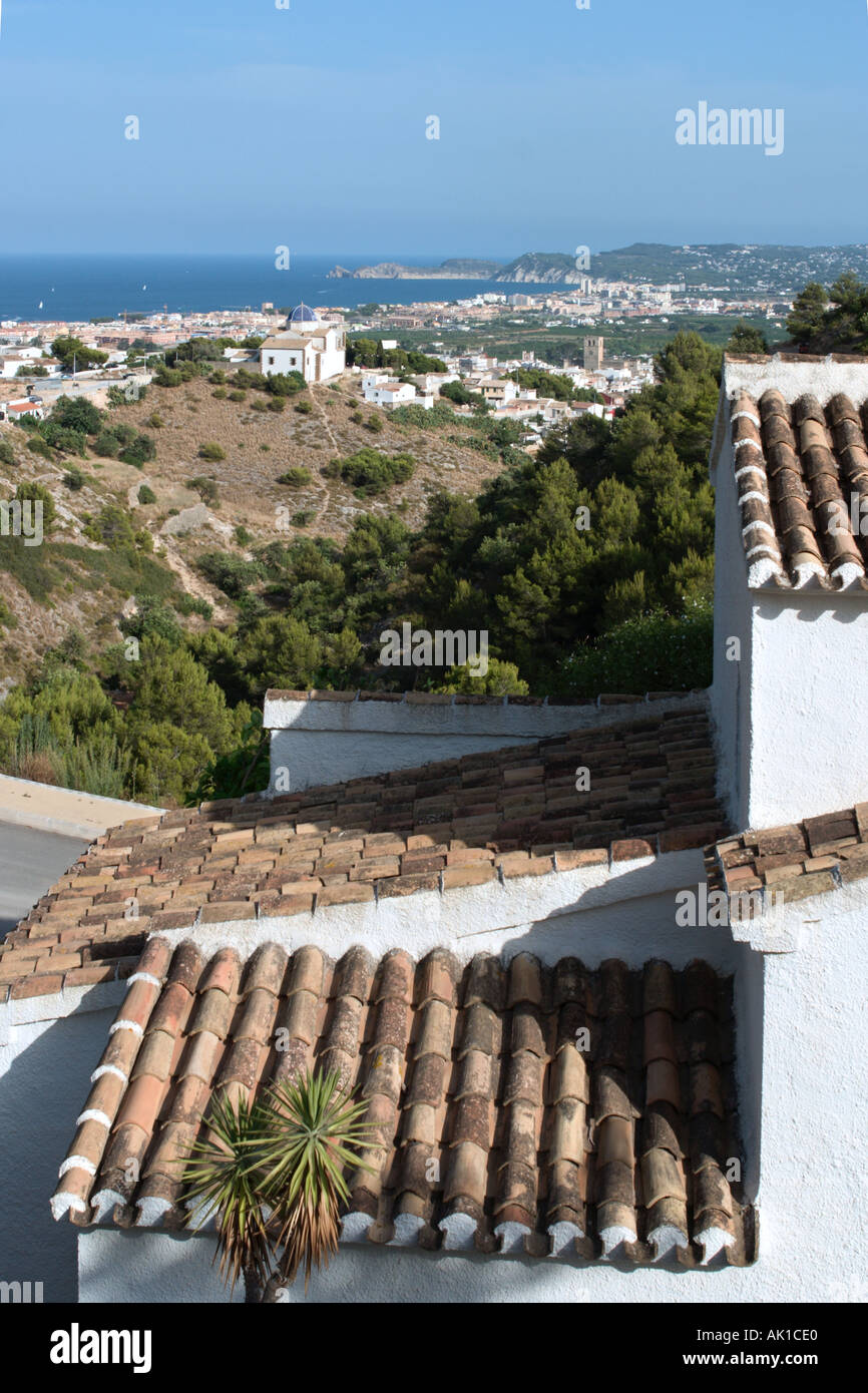 Blick über Stadt und Urlaubsort Javea (Xabia), Costa Blanca, Spanien Stockfoto