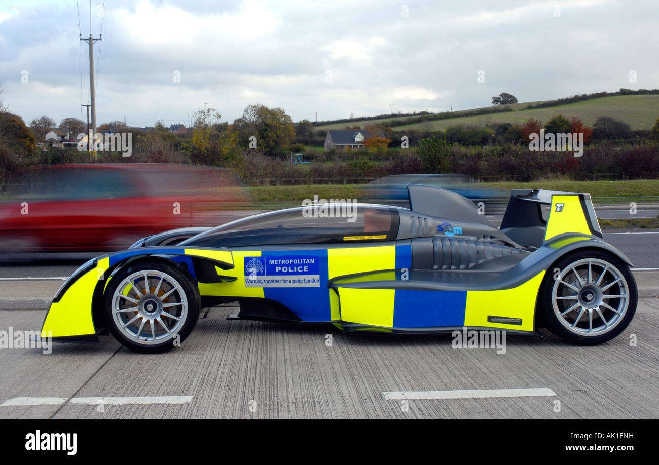 Caparo T1 Supercar mit Polizei Abzeichen, England, UK Stockfoto