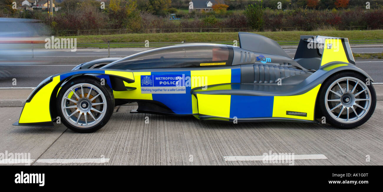 Caparo T1 Supercar mit Polizei Abzeichen, England, UK Stockfoto