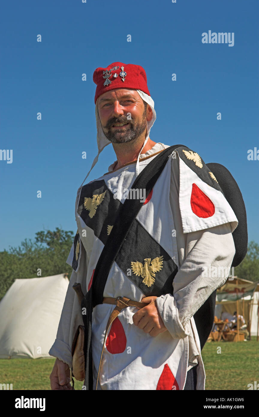 Ritter im mittelalterlichen reenactment Stockfoto