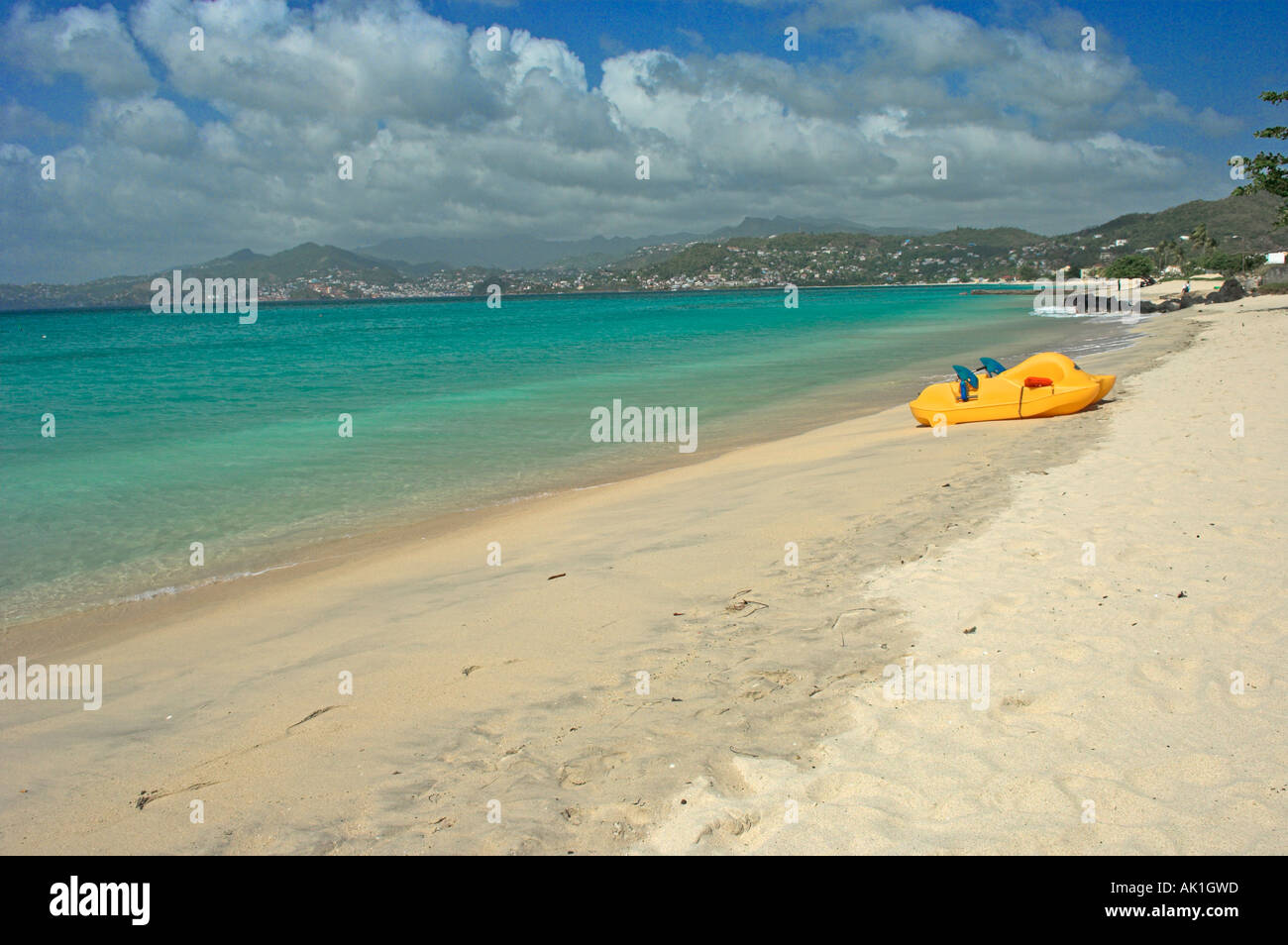 Golden sands türkisfarbenem Meer von Grand Anse Beach Grenada Karibik West Indies Stockfoto