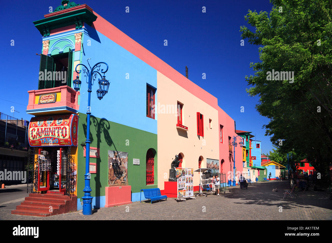 "Caminito Straße" allgemeine anzeigen, "La Boca" Stadt Buenos Aires, Argentinien. Stockfoto