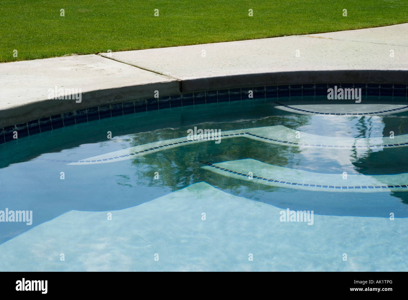 Detail der Hinterhof Schwimmbad Stockfoto