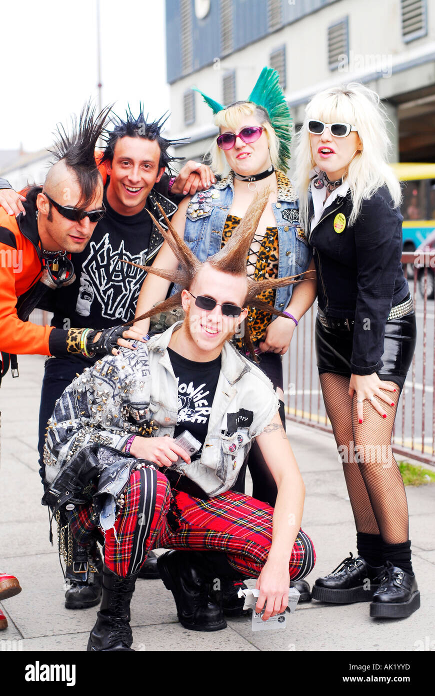 Punk-Rocker kommen für das verschwendet Festival in Blackpool, England Stockfoto