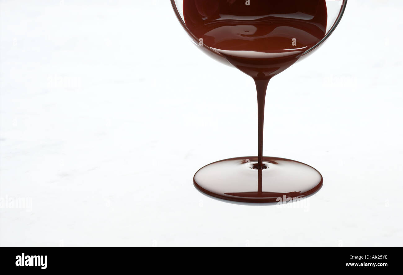 strömenden Schokolade Stockfoto