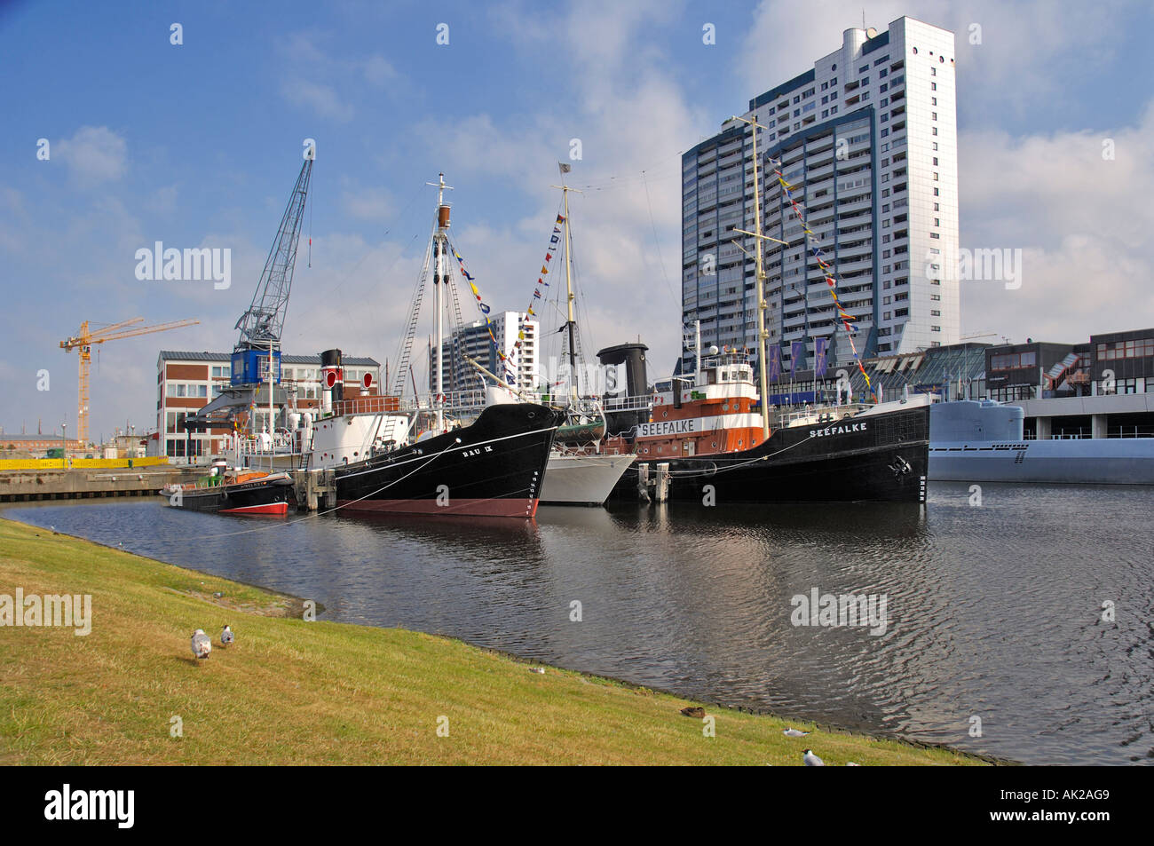 Vier Schiffe, Bremerhaven, Bremen, Deutschland Stockfoto
