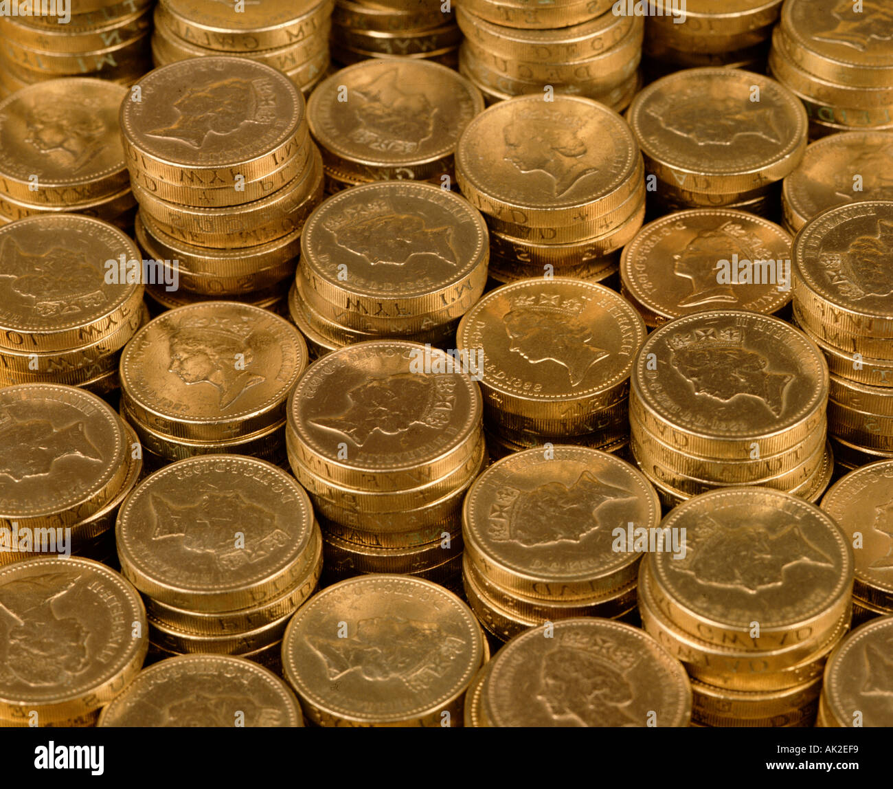 Pfund-Münzen Stockfoto