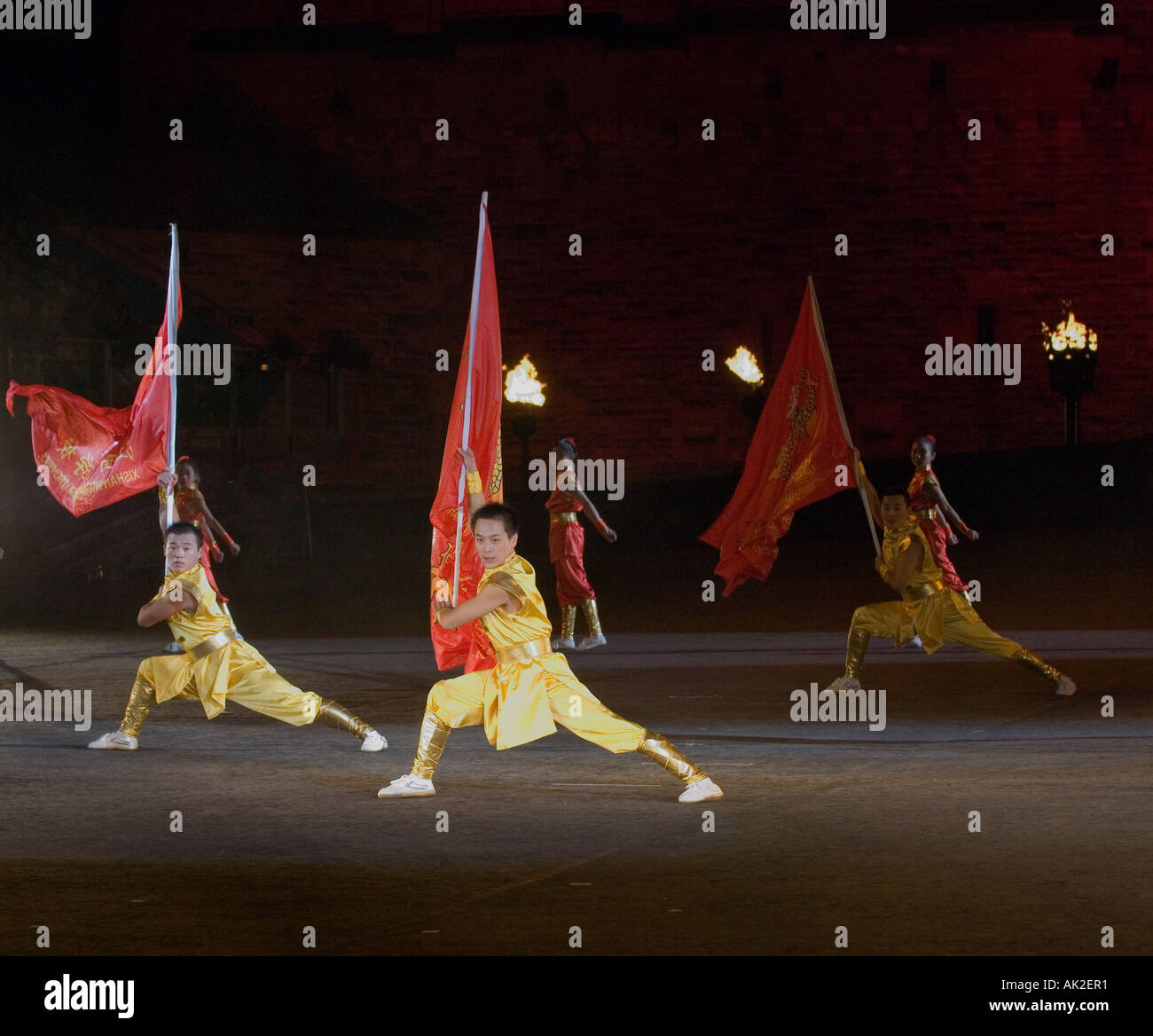 Jiangxi Xishan International School Kung Fu Gruppe am Edinburgh Military Tattoo Stockfoto