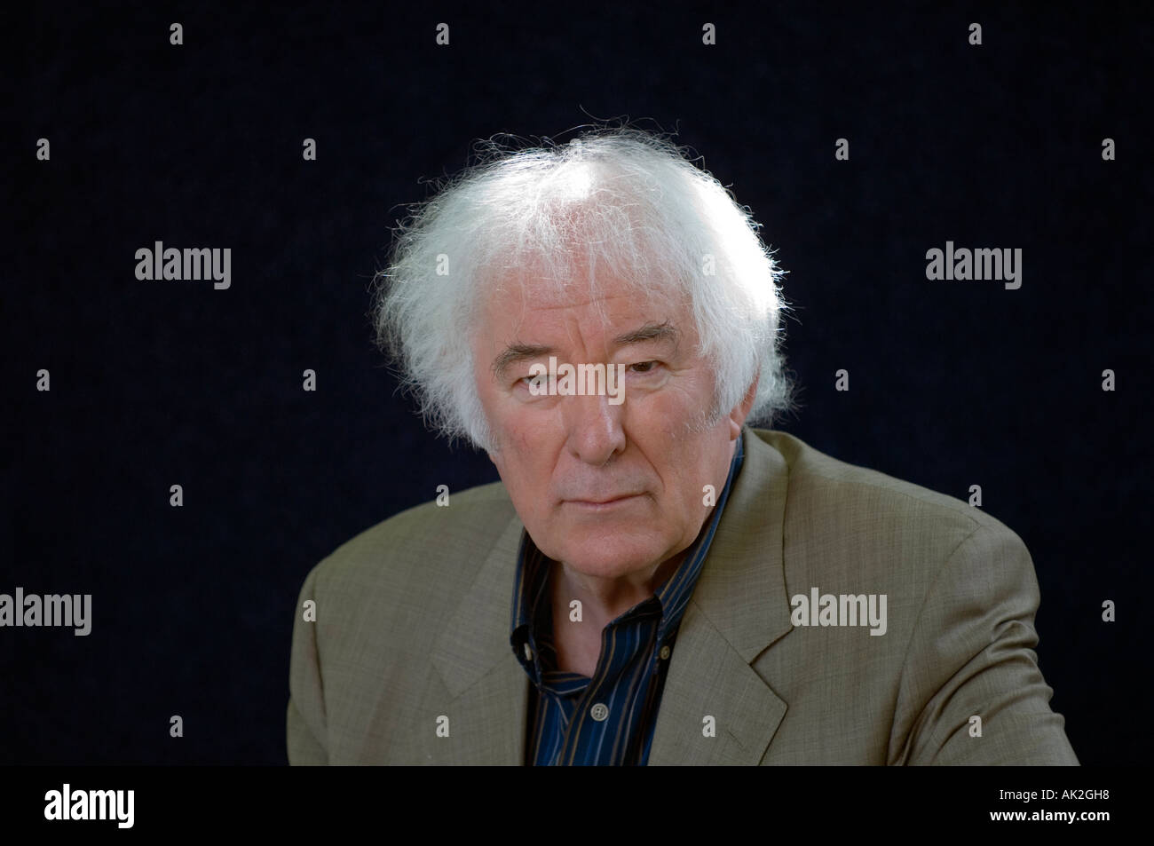 Irische Dichter Seamus Heaney in Edinburgh International Book Festival 2006 gewann Nobelpreis Stockfoto