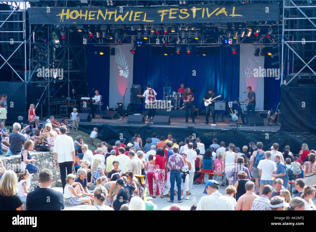 Open Air Konzert / Hohentwiel Stockfoto