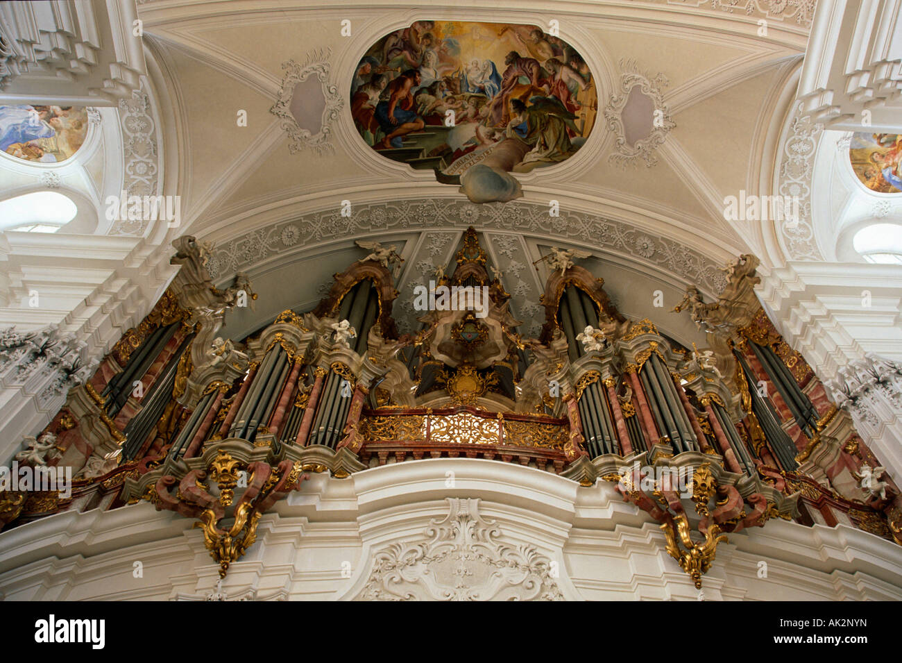Basilika St.Martin / Weingarten Stockfoto