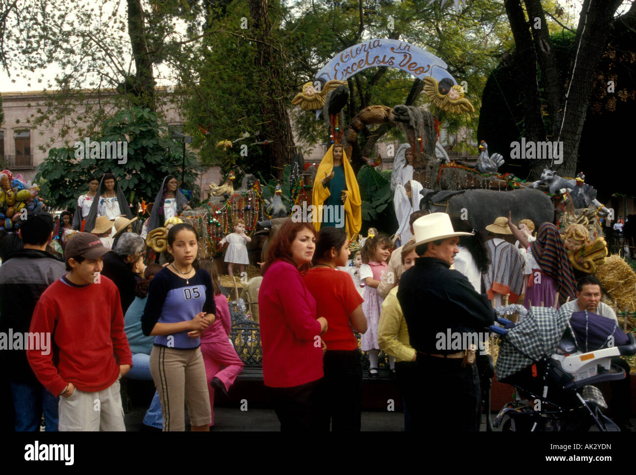 Mexikaner, Jardin Zenea, Stadt von Santiago de Querétaro, Staat Querétaro, Mexiko Stockfoto