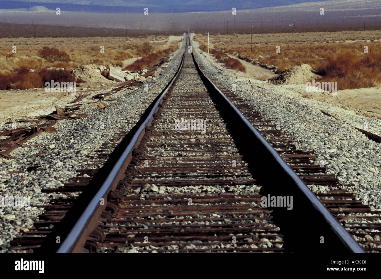 Train Tracks Mojave-Wüste Kalifornien U S A á Stockfoto