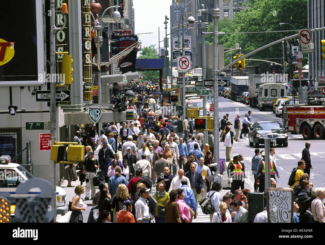 A crowd on 42nd street in New York City Stockfoto