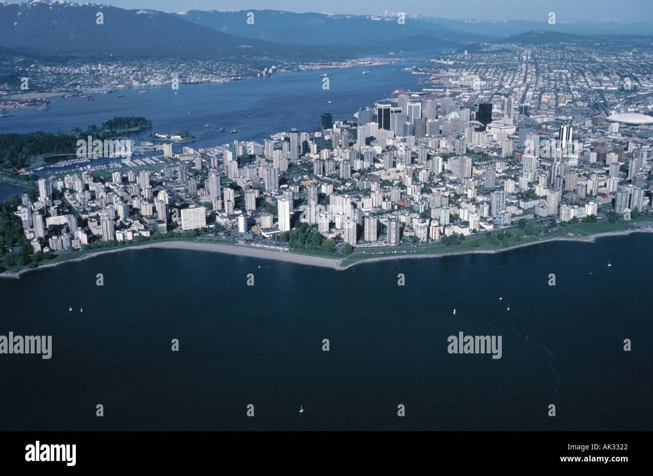 Aerial Stadtbild von Vancouver s Ufer Stockfoto