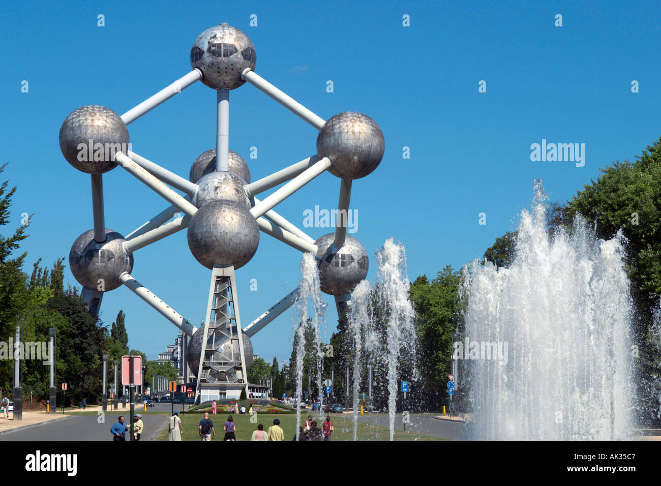 Das Atomium, Heysel-Park, Brüssel, Belgien im Jahr 2003 vor dem Umbau Stockfoto