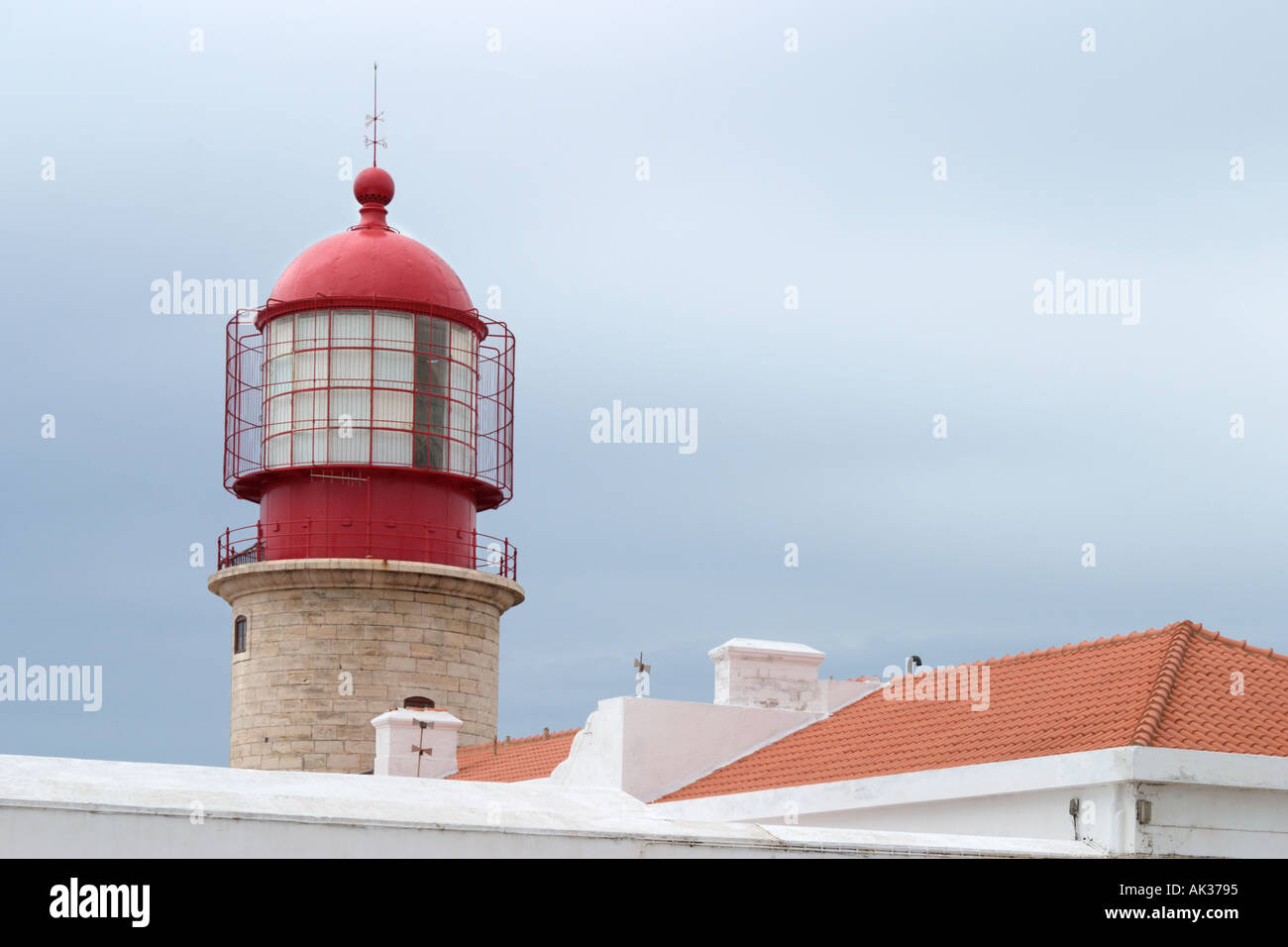 Leuchtturm, Cabo Sao Vicente, Algarve, Portugal Stockfoto