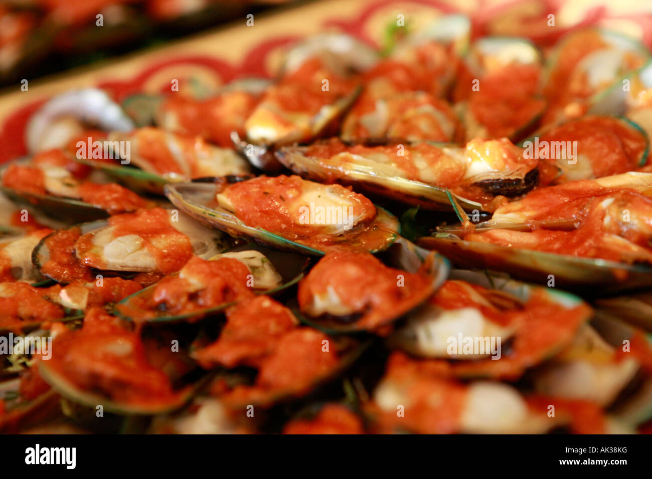 auf einer Party-Buffet Stockfoto