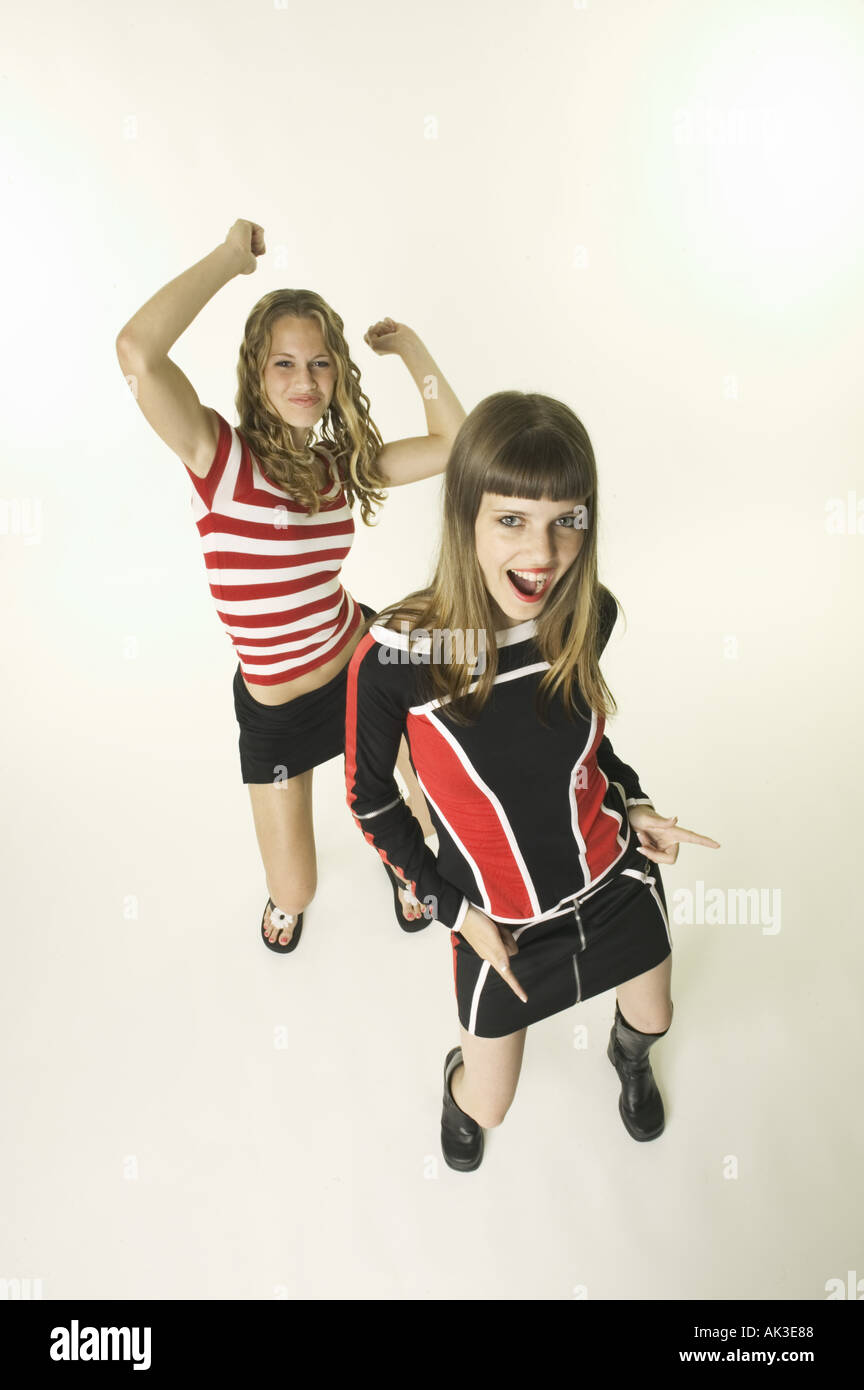 Teenager Mädchen tanzen in einem studio Stockfoto