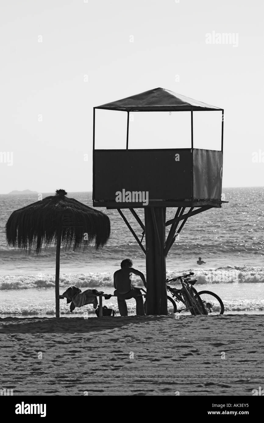 Rettungsschwimmer am Strand Stockfoto