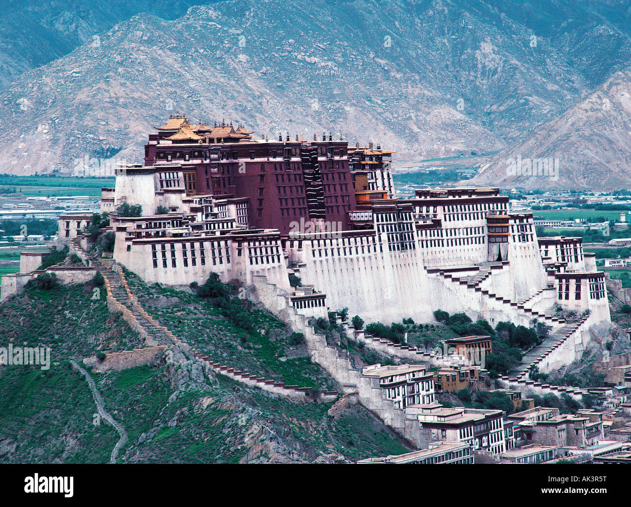 Tibet. Lhasa. Potala-Palast. Stockfoto