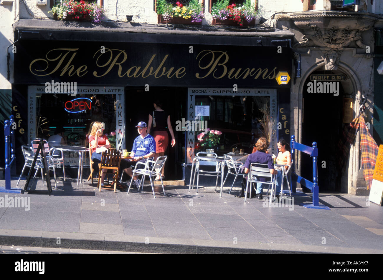 Rabbie Burns Café Edinburgh Schottland UK Stockfoto