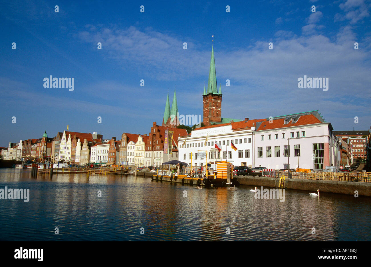 Häuserzeile / Lübeck Stockfoto