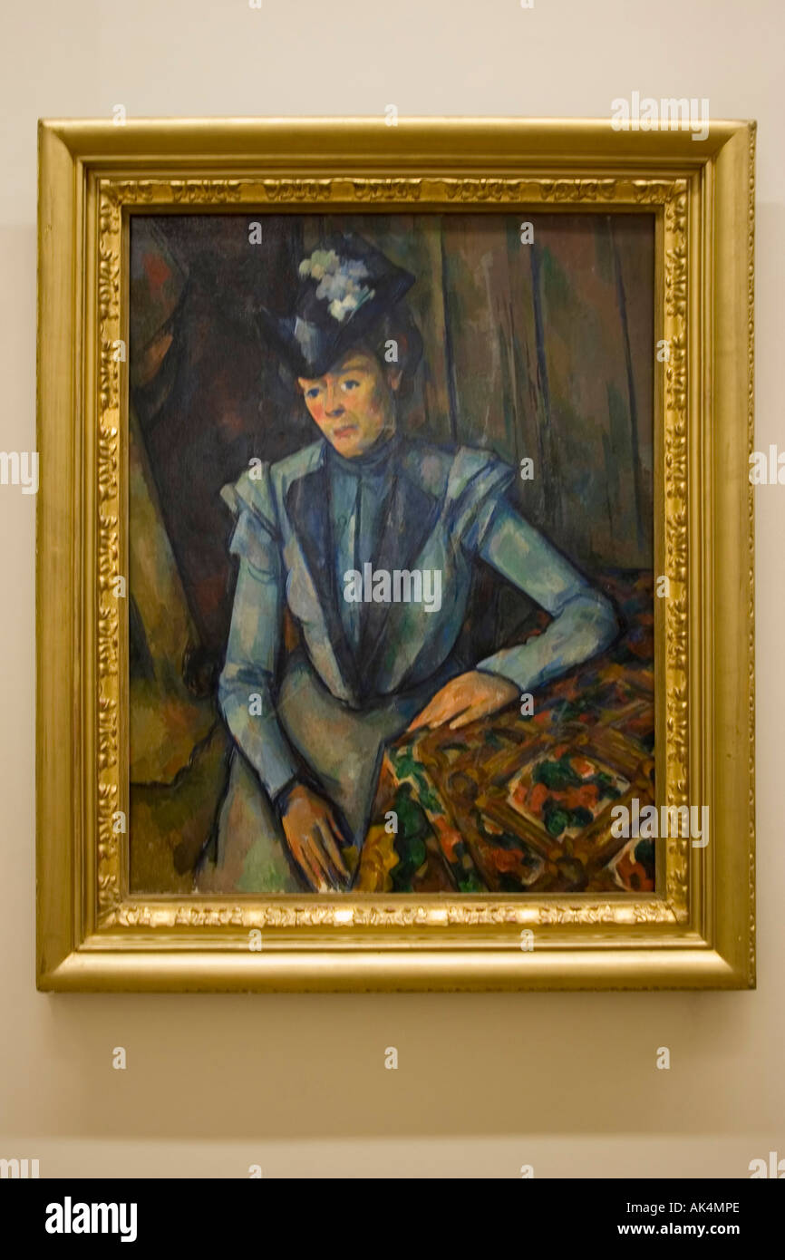 Dame de Bleau Malerei, Paul Cézanne, der Eremitage, St. Petersburg, Russland Stockfoto