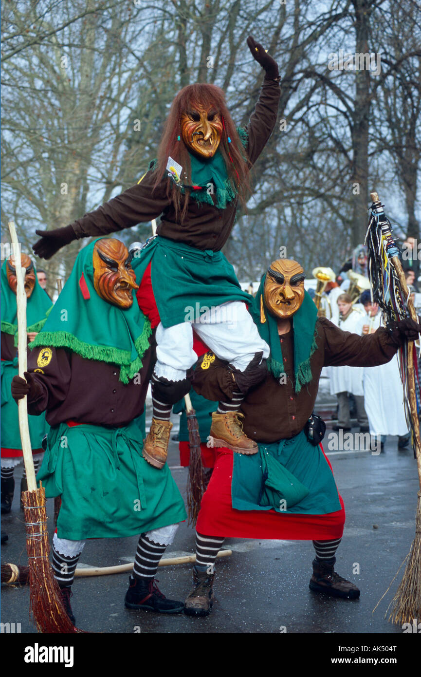 Menschen mit Karneval Outfits / Lindau Stockfoto