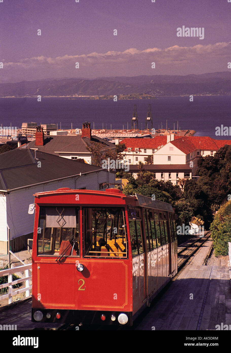 Neuseeland, Nordinsel, Wellington, Seilbahn, Stockfoto