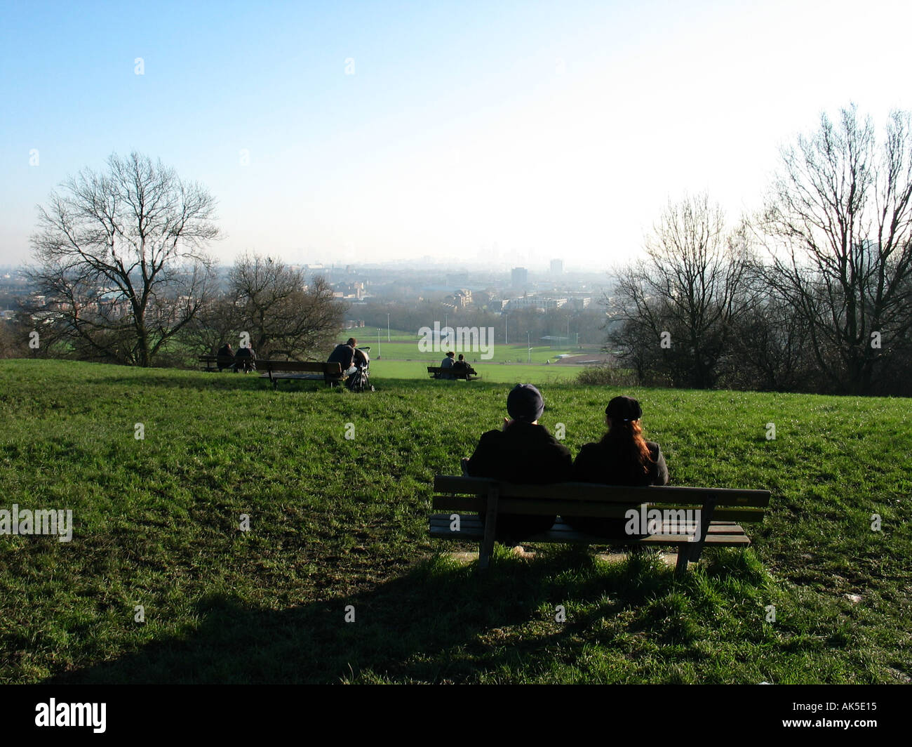 Blick vom Parliament Hill London Stockfoto