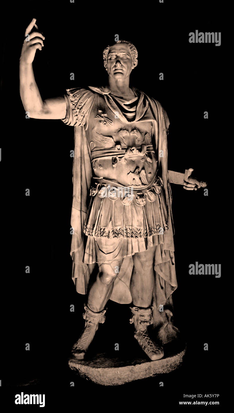 Gaius Julius Caesar 100 BC 44 v. Chr. Roman Emperor politischen Feldherr und einer der einflussreichsten Männer der Weltgeschichte Stockfoto