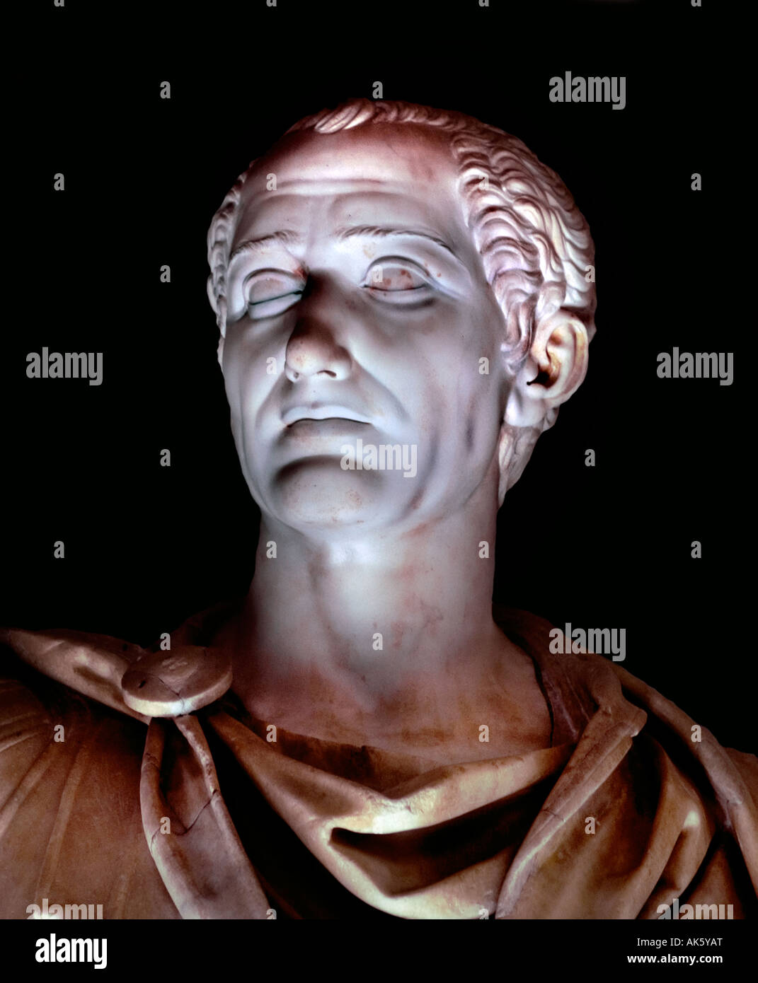 Gaius Julius Caesar 100 BC 44 v. Chr. Roman Emperor politischen Feldherr und einer der einflussreichsten Männer der Weltgeschichte Stockfoto
