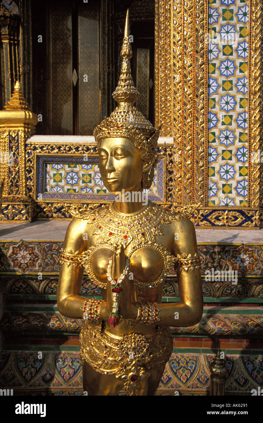 Thailand, Bangkok, Kinnara, Wat Pra Keo Stockfoto