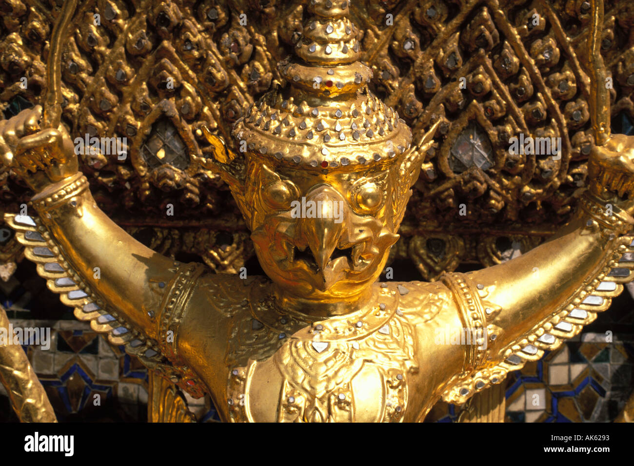 Thailand, Bangkok, Garuda, Wat Pra Keo Stockfoto