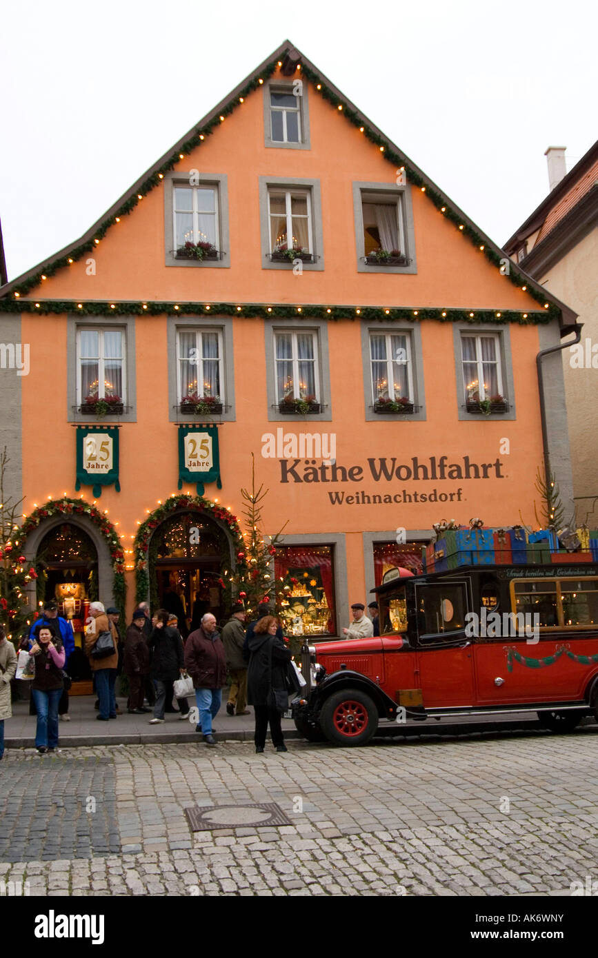Käthe Wohlfahrt Weihnachtsdorf / Rothenburg o.d Tauber Stockfoto