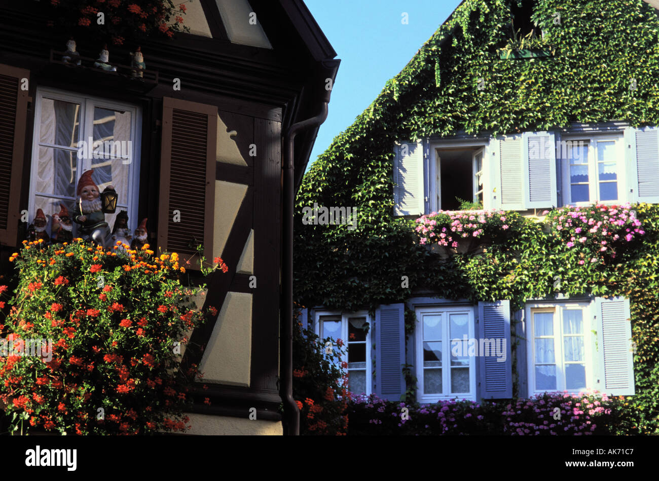 Typische Häuser in Gengenbach Architektur Rahmen Windows Schwarzwald Baden-Württemberg Deutschland Stockfoto