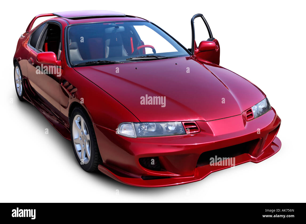 Abgestimmte Mitsubishi Eclipse rote moderne Sportwagen Stockfoto