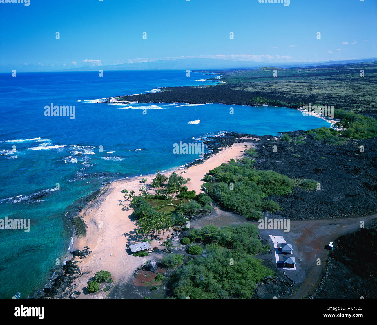 Mahaiula Bay Kona Küste Insel von Hawaii Stockfoto