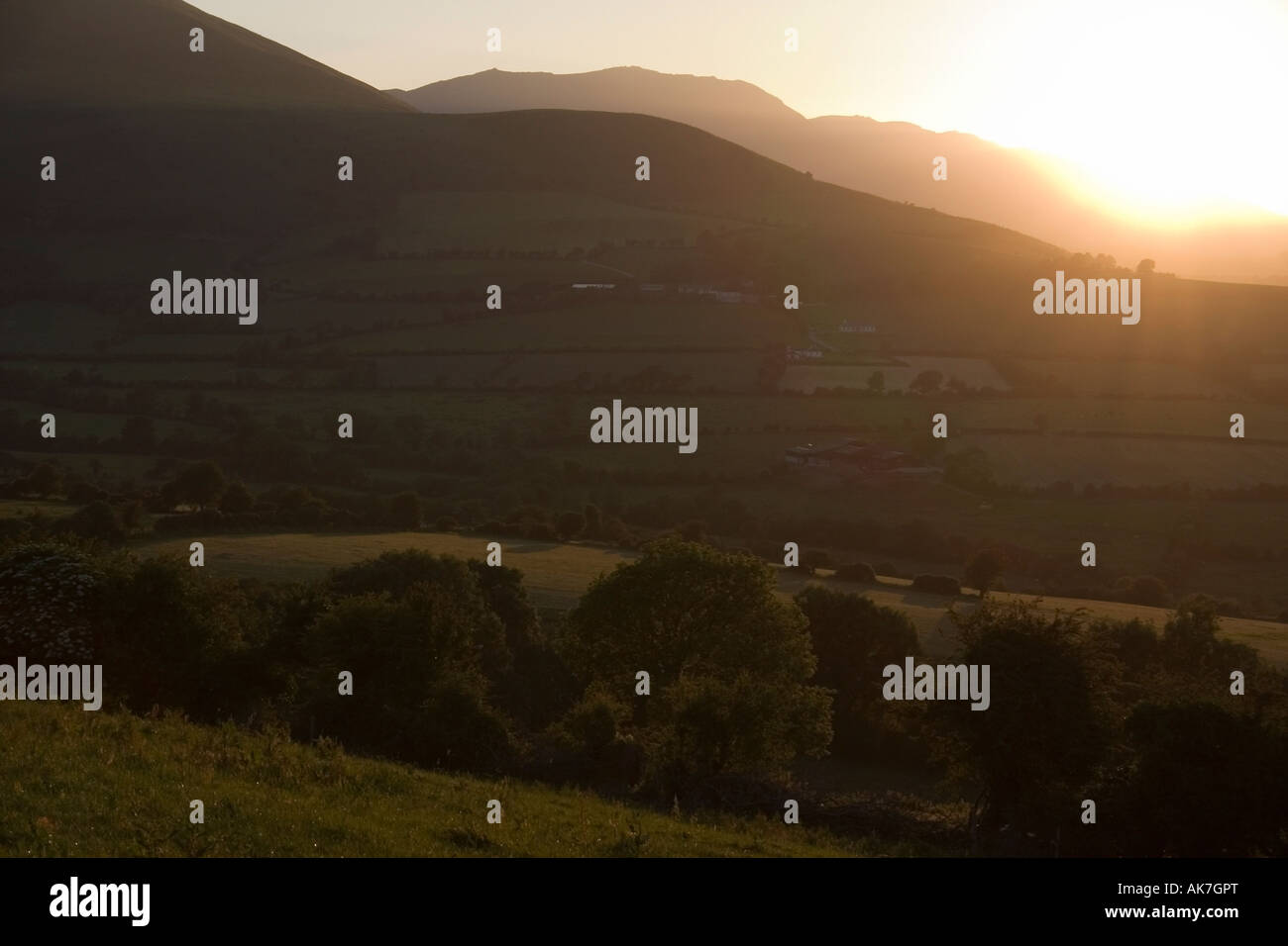 Pastorale, in der Nähe von Croaghaun Mountain, Co Waterford, Irland Stockfoto