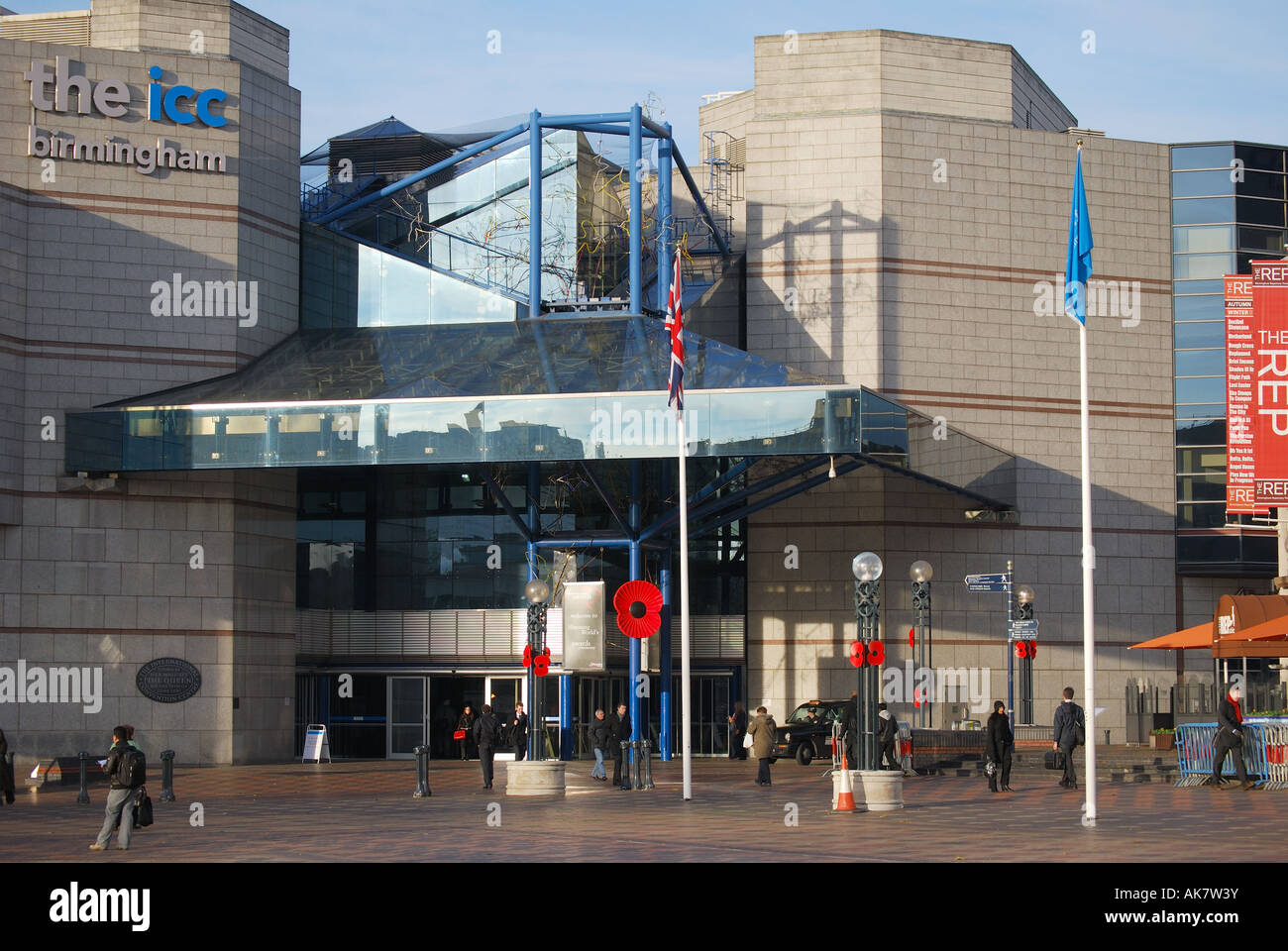ICC und Symphony Hall, Centenary Square, Birmingham, West Midlands, England, Vereinigtes Königreich Stockfoto