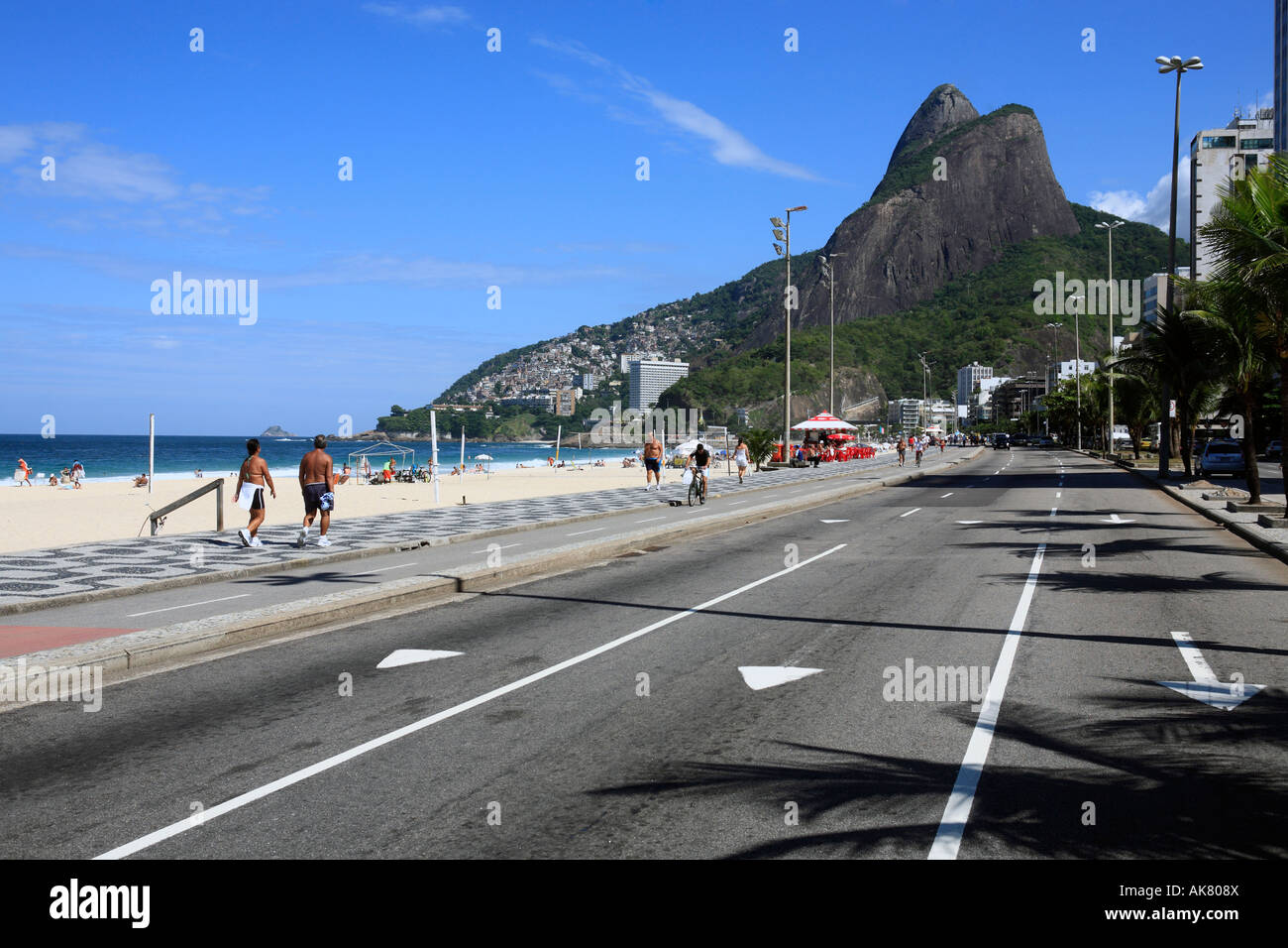 Blick auf Leblon Strand in Rio De Janeiro Brasilien Stockfoto