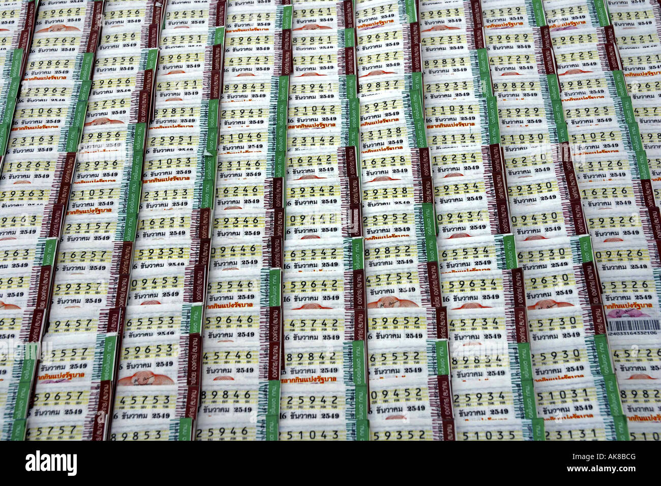 Lotterie in Bangkok, Thailand, Bangkok Stockfoto