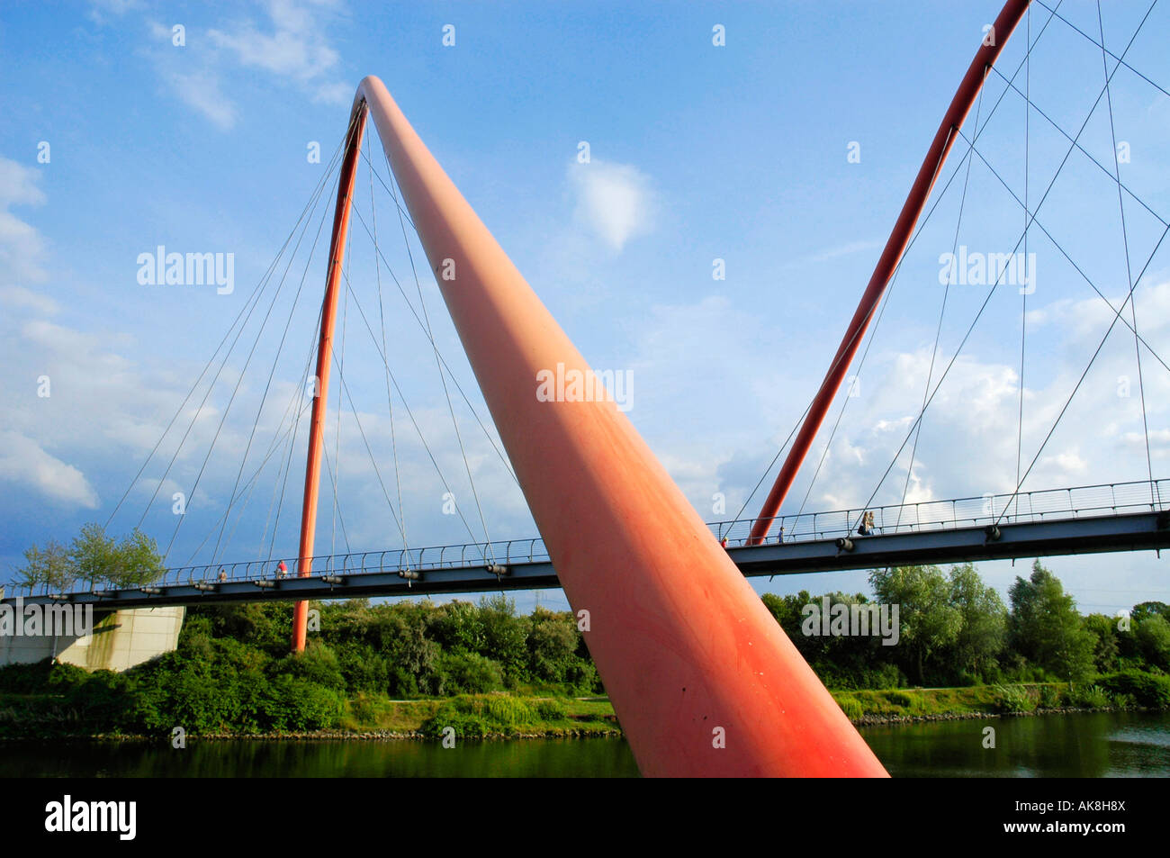 Transversale Bogenbrücke / Gelsenkirchen Stockfoto