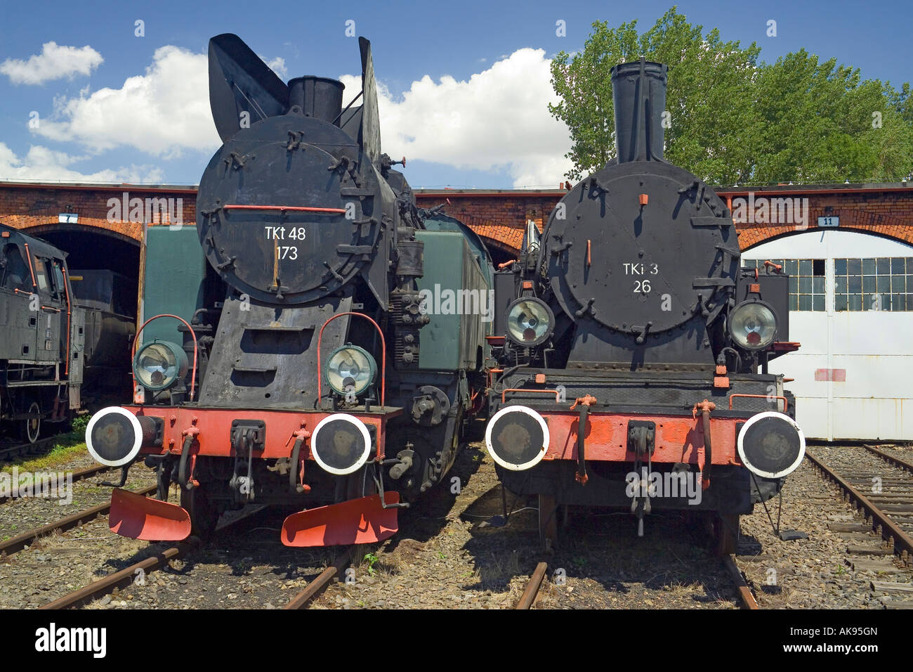 Alte Dampfmaschinen Lokomotiven Stockfoto
