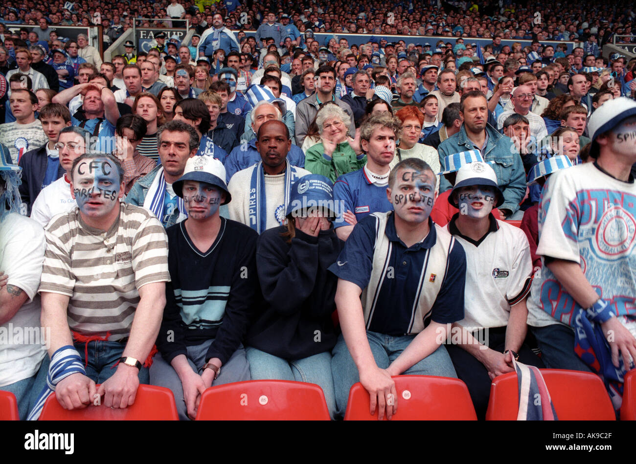 OBLIGATORISCHE CREDIT MICHAEL CRAIG 13 04 97 Chesterfield 3 3 Middlesbrough FA Cup Semi final Old Trafford enttäuscht chesterfi Stockfoto